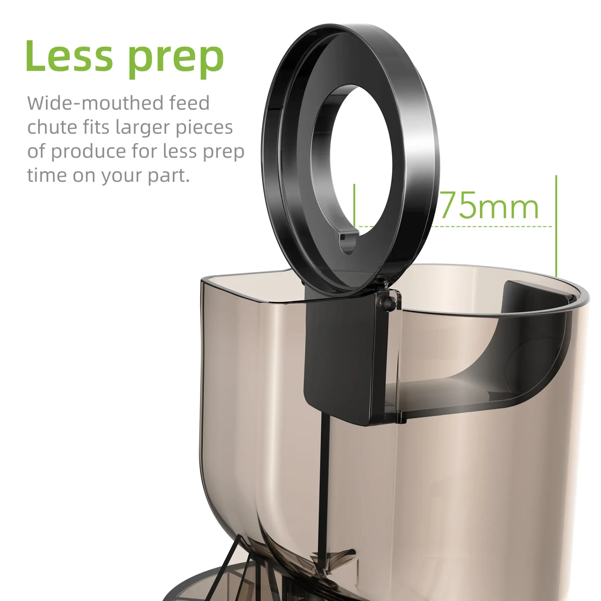 BioloMix Cold Press Juicer – 75mm Wide Feed Chute - Image 5