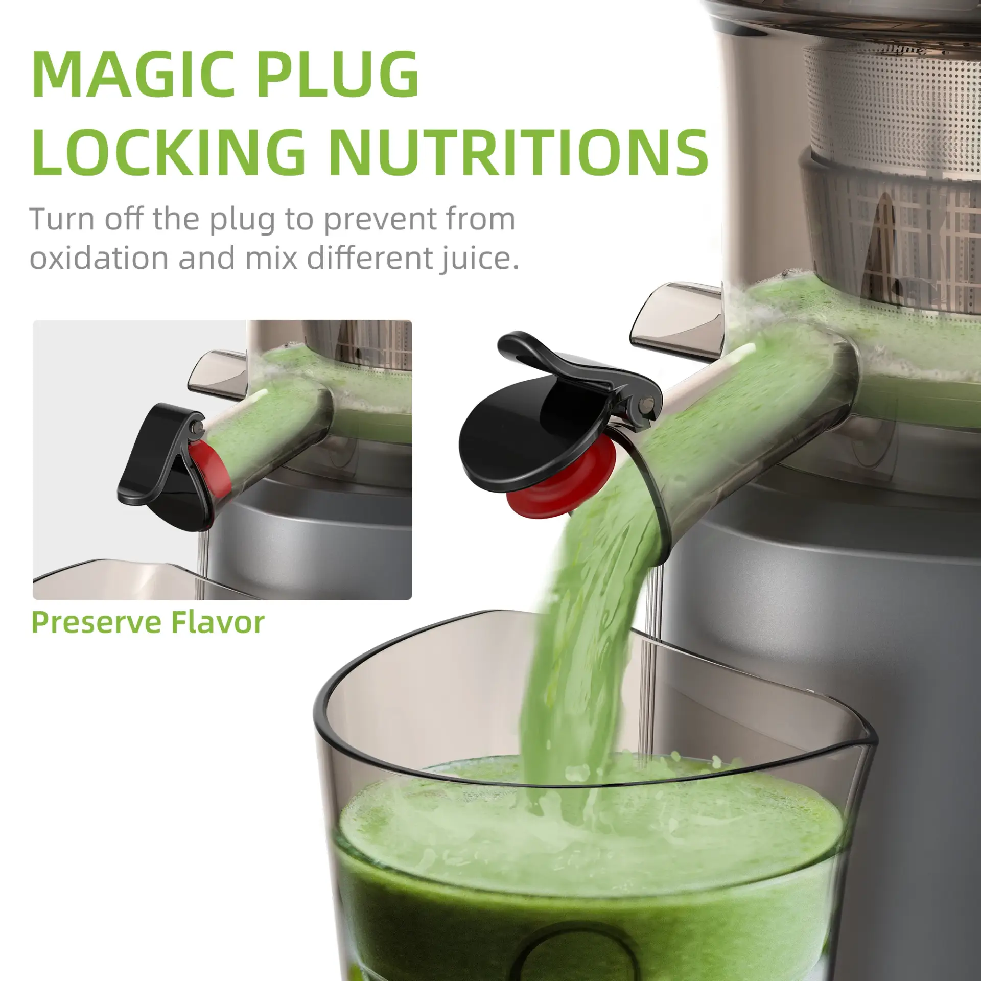 BioloMix Cold Press Juicer – 75mm Wide Feed Chute - Image 2