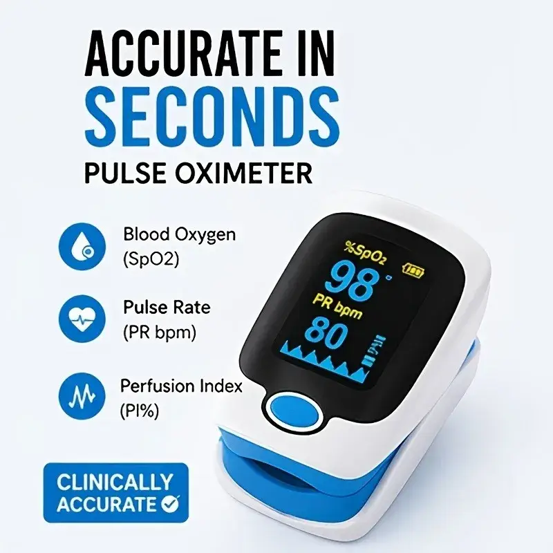 Fingertip Pulse Oximeter – Blood Oxygen & Pulse Rate Monitor - Image 2