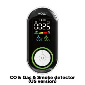 MOES Plug-In CO, Gas & Smoke Detector with Temp/Humidity Display - Thumbnail Image 5