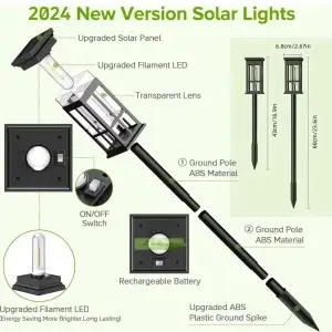 Solar Landscape Pathway Lights – Outdoor & Waterproof - Thumbnail Image 2