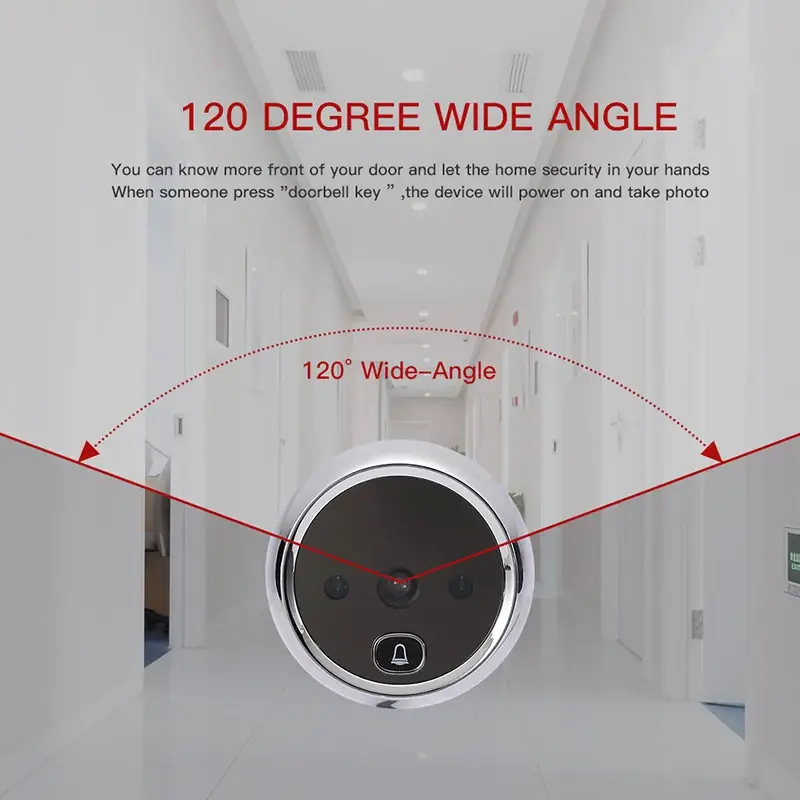 KAK 2.8" LCD Smart Digital Peephole Doorbell Camera - Image 2