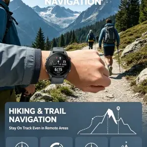 Garmin Forerunner 255 (46mm) GPS Sports Smartwatch – 5ATM & 14-Day Battery - Thumbnail Image 4