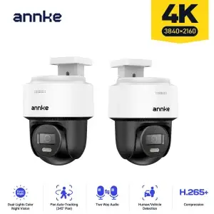 ANNKE 4K Outdoor PoE PT Security Camera with Auto-Tracking