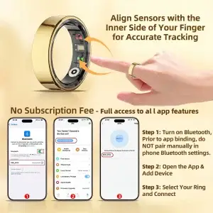 Smart Health Ring – Body Temp, Heart Rate & Sleep Monito - Thumbnail Image 5