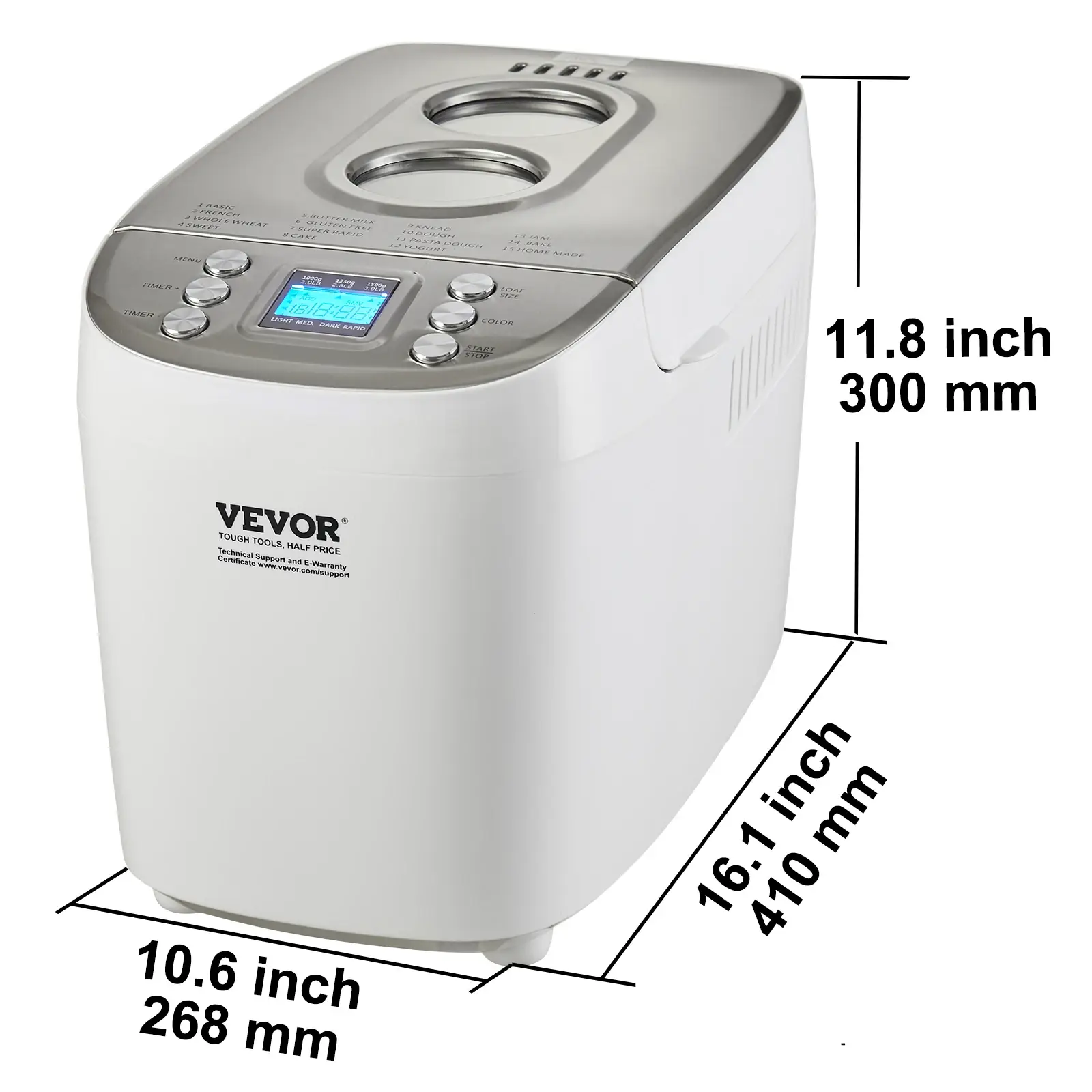 SucceBuy 15-in-1 Automatic Bread Maker with Gluten-Free Setting (2–3 lb Capacity) - Image 5