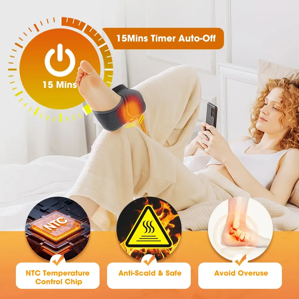 Cordless Heated Ankle & Foot Massager with Vibration - Image 6