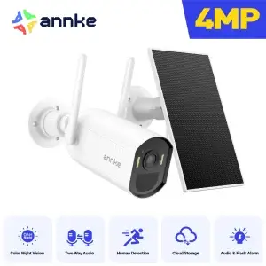 ANNKE 4MP Solar Battery WiFi 6 Security Camera with Night Vision
