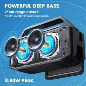 W-KING D9-1 IPX6 100W Peak Waterproof Portable Bluetooth Speaker - Thumbnail Image 2