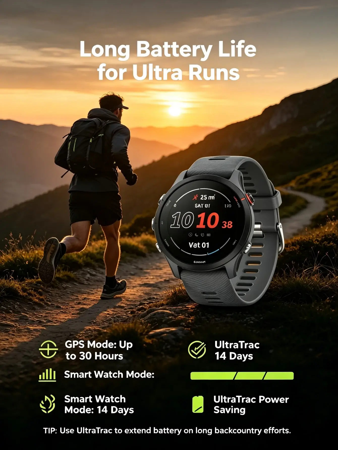 Garmin Forerunner 255 (46mm) GPS Sports Smartwatch – 5ATM & 14-Day Battery - Image 1