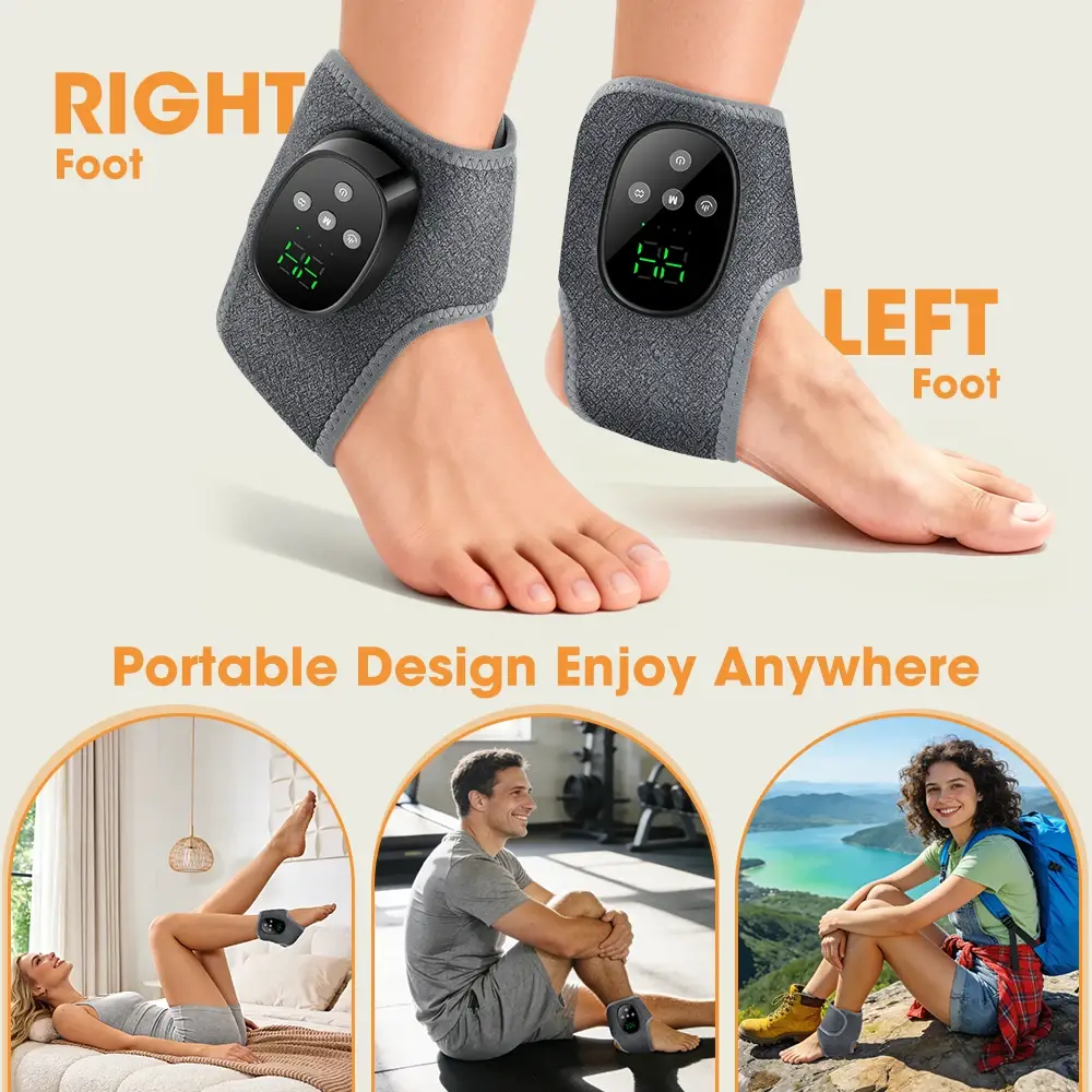 Cordless Heated Ankle & Foot Massager with Vibration - Image 3