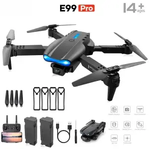 E99 Pro Max Foldable Mini Drone with Dual HD Camera & Screen Controller - Thumbnail Image 6