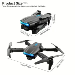 E99 Pro Max Foldable Mini Drone with Dual HD Camera & Screen Controller - Thumbnail Image 5