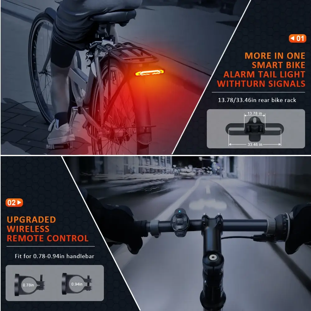 Smart Waterproof Anti-Theft Bike Tail Light & Motion Alarm - Image 3