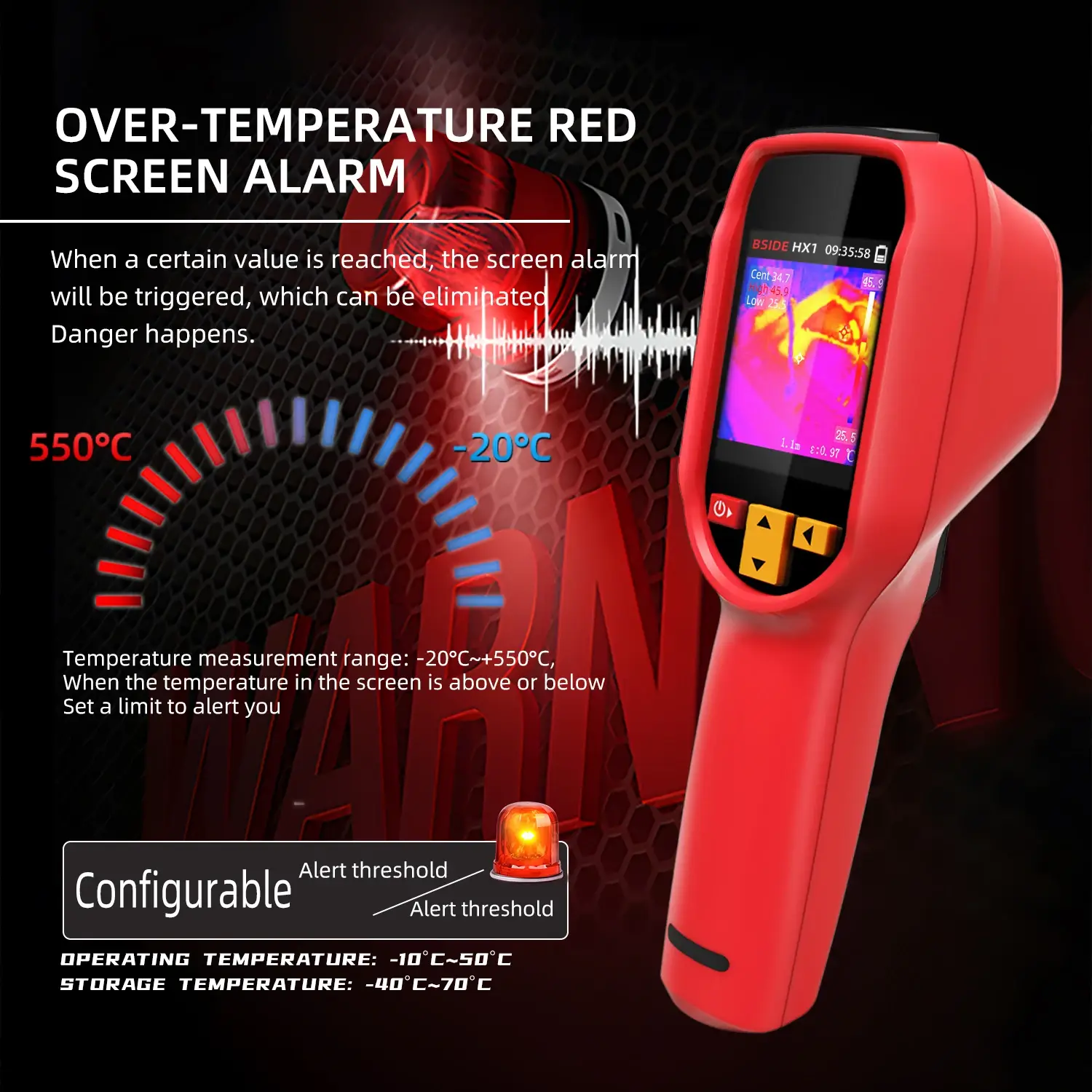 BSIDE Professional Handheld Thermal Imaging Camera (-20°C to 550°C) with PC Software - Image 1