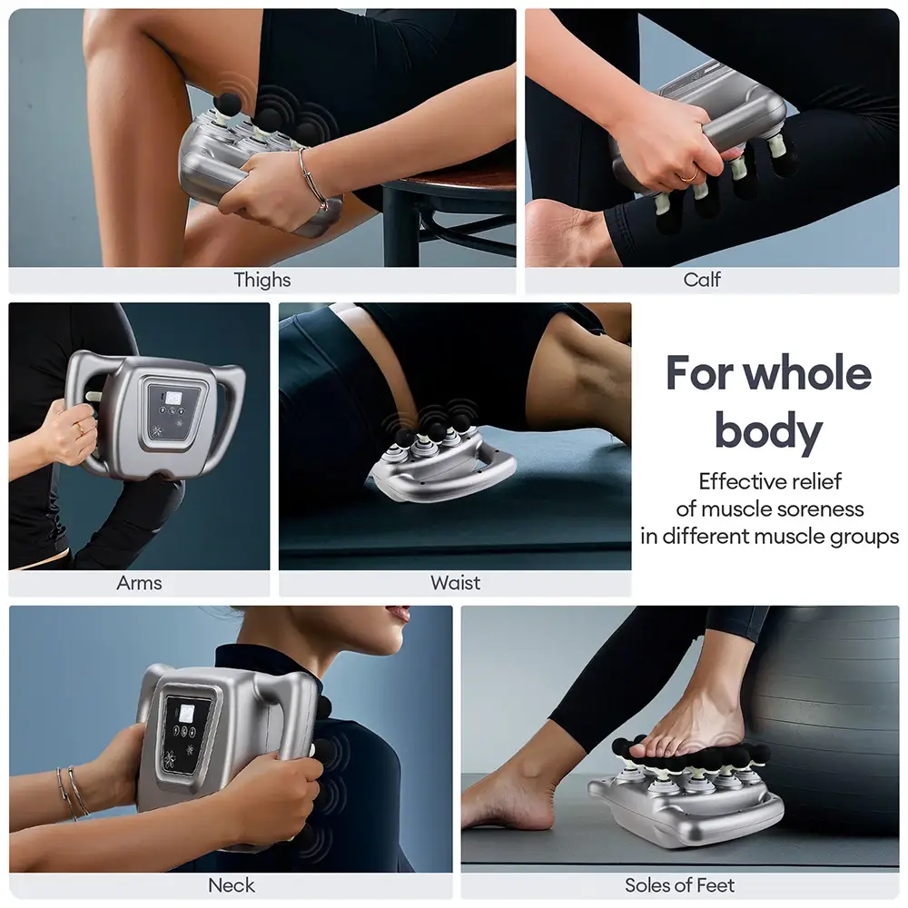 24-Head Fascia Gun 99 Levels Strength High-Frequency Vibration Body Massage Gun Back and Waist,  Neck and Shoulder Massager - Image 4