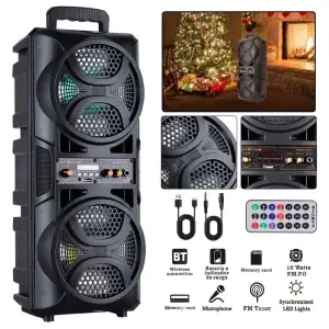 3000W Portable Bluetooth Party Speaker with Subwoofer - Thumbnail Image 3