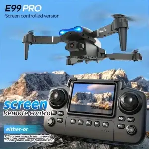 E99 Pro Max Foldable Mini Drone with Dual HD Camera & Screen Controller