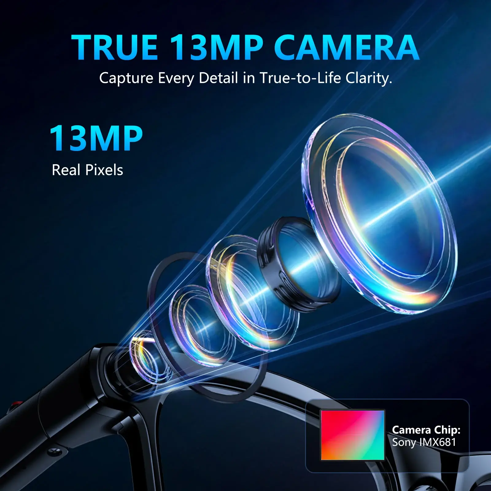 KAIGERR Smart Glasses – 13MP  4K AI Camera & Bluetooth Audio - Image 3