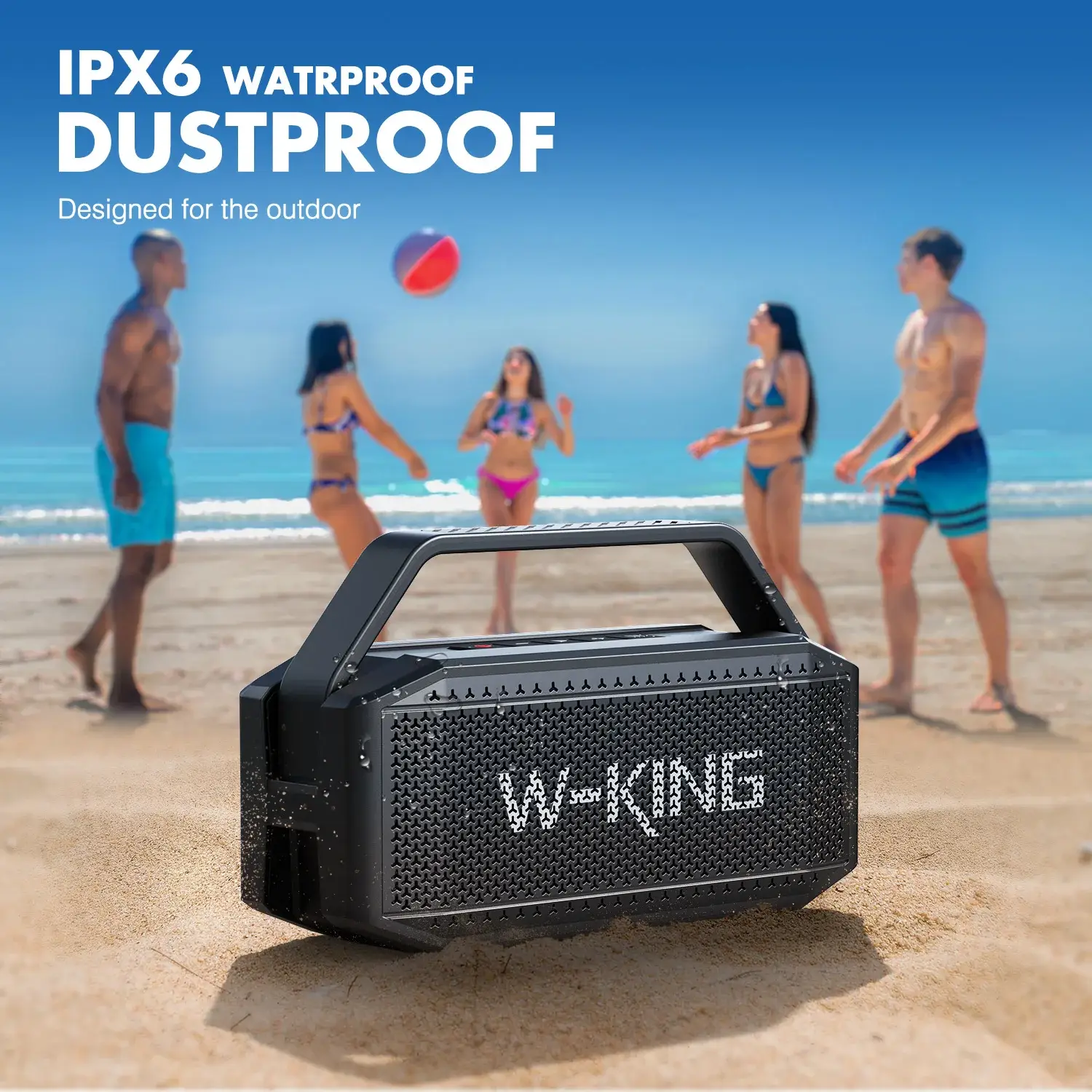W-KING D9-1 IPX6 100W Peak Waterproof Portable Bluetooth Speaker - Image 4