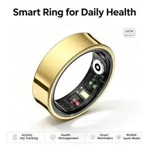 Smart Health Ring – Body Temp, Heart Rate & Sleep Monito