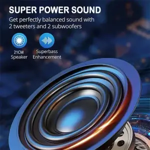 3000W Portable Bluetooth Party Speaker with Subwoofer - Thumbnail Image 2