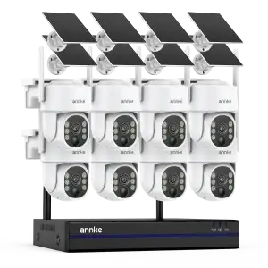 ANNKE 4MP Outdoor Security Solar Wireless PT Camera System with 16CH NVR