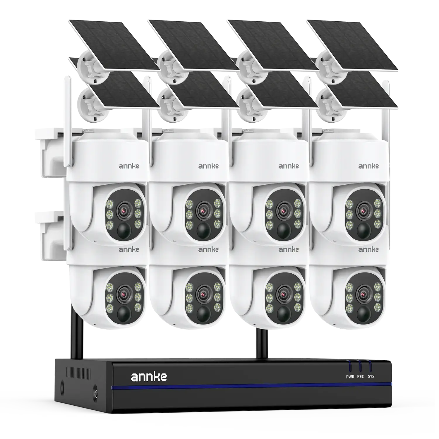 ANNKE 4MP Outdoor Security Solar Wireless PT Camera System with 16CH NVR - Image 1