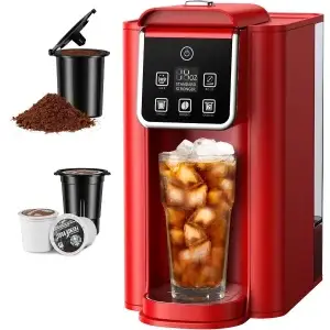 Single Serve Hot & Iced Coffee Maker for K-Cup & Ground coffee