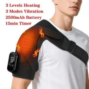 Adjustable Electric Heated Shoulder Massager Brace with Vibration(Fits Left & Right) - Thumbnail Image 5