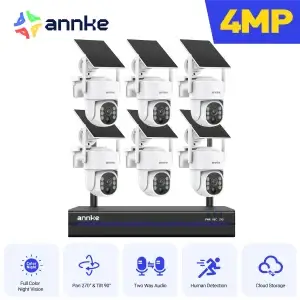 ANNKE 4MP Outdoor Security Solar Wireless PT Camera System with 16CH NVR - Thumbnail Image 2