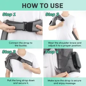 Adjustable Electric Heated Shoulder Massager Brace with Vibration(Fits Left & Right) - Thumbnail Image 3