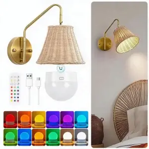 2-Pack Dimmable Rechargeable Magnetic LED Light Bulbs with Remote & Timer