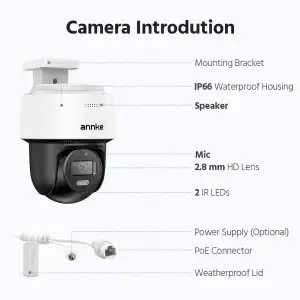 ANNKE 4K Outdoor PoE PT Security Camera with Auto-Tracking - Thumbnail Image 5