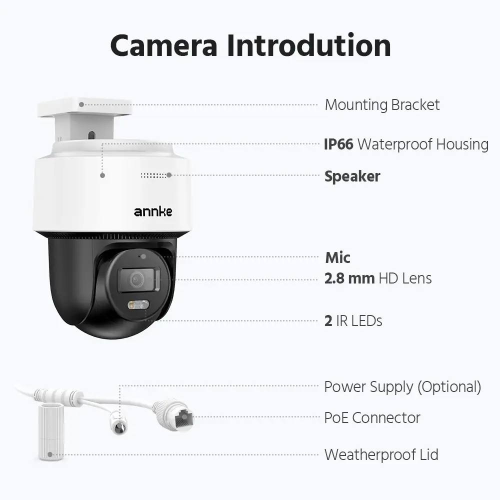 ANNKE 4K Outdoor PoE PT Security Camera with Auto-Tracking - Image 5