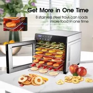 8-Tray Digital Stainless Steel Food Dehydrator with Timer - Thumbnail Image 3