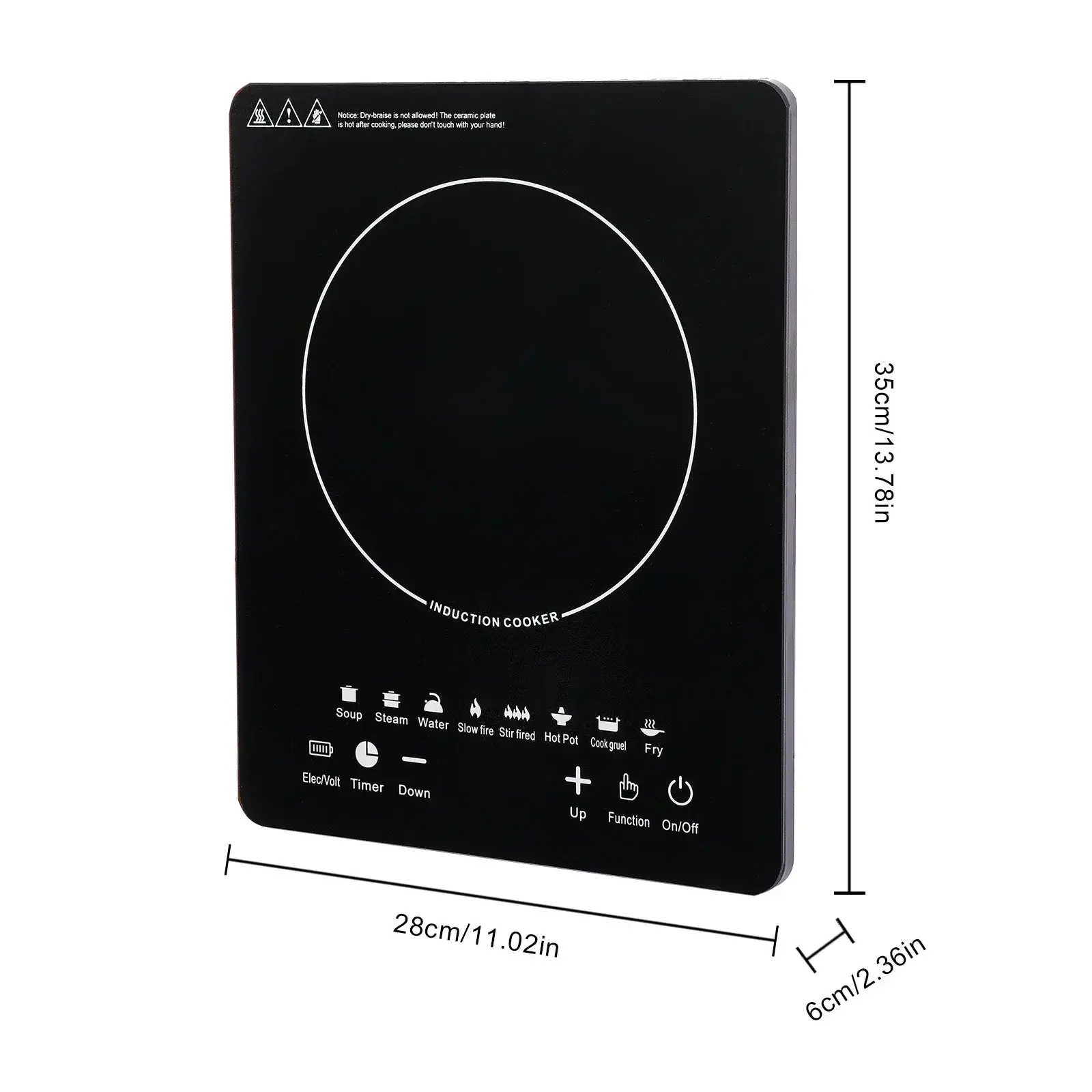 750W Portable Induction Cooktop with 8 Presets - Image 2