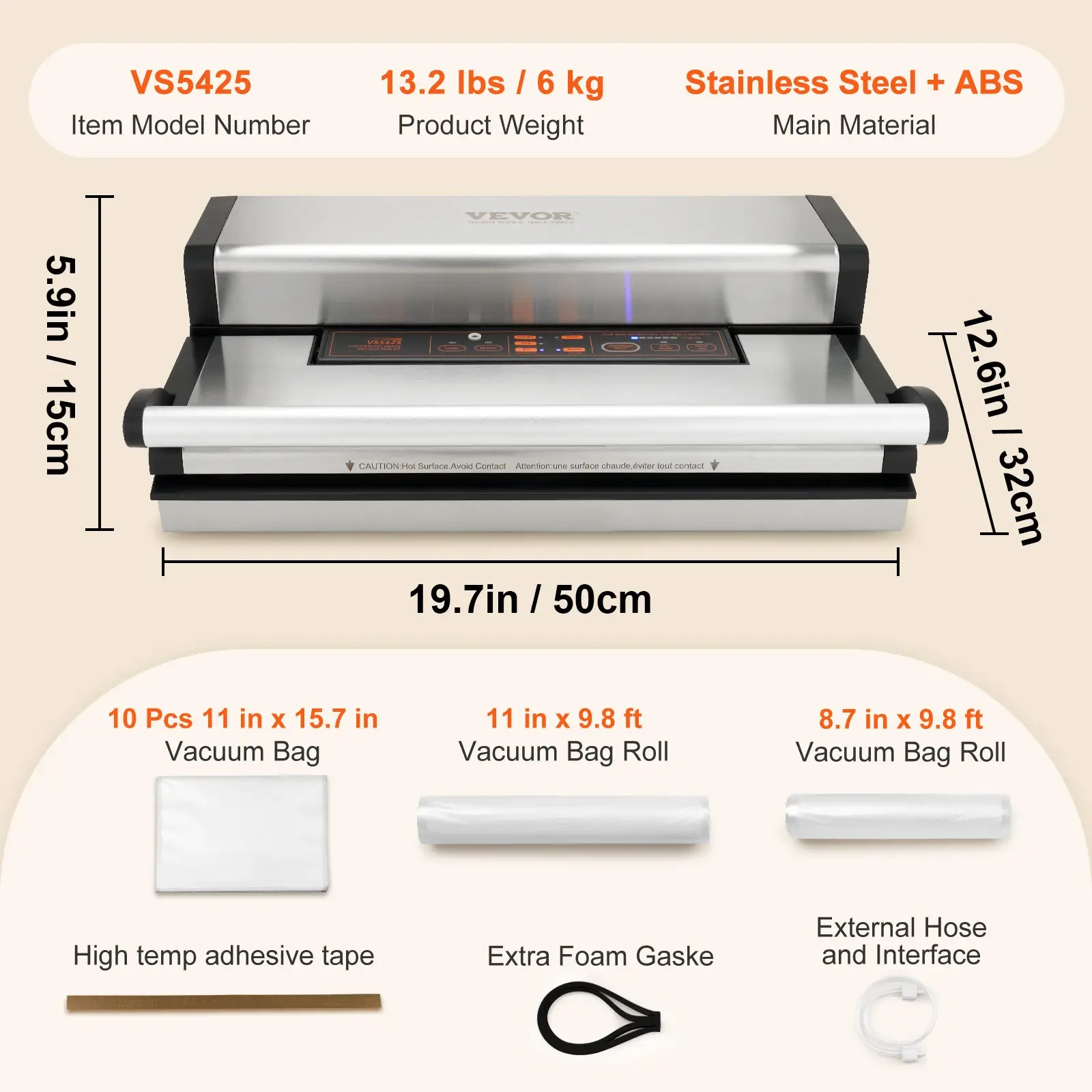 SucceBuy Commercial Vacuum Sealer Machine for Food Preservation - Image 1